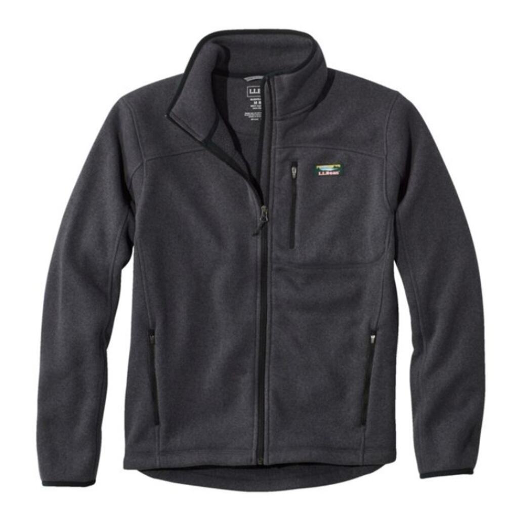 L.L.Bean Sweater Fleece Full-Zip Jacket CHARGOAL GRAY HEATHER